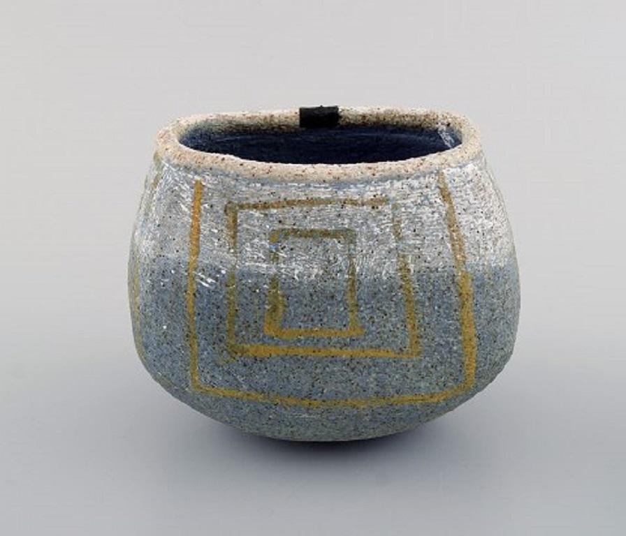 Late 20th Century Gunhild Aaberg, Danish Contemporary Ceramist, Unique Lidded Jar in Stoneware