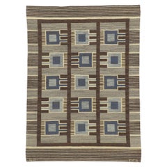 1950's Scandinavian Swedish Röllakan with Scandinavian Style, Svensk Hemslöjd