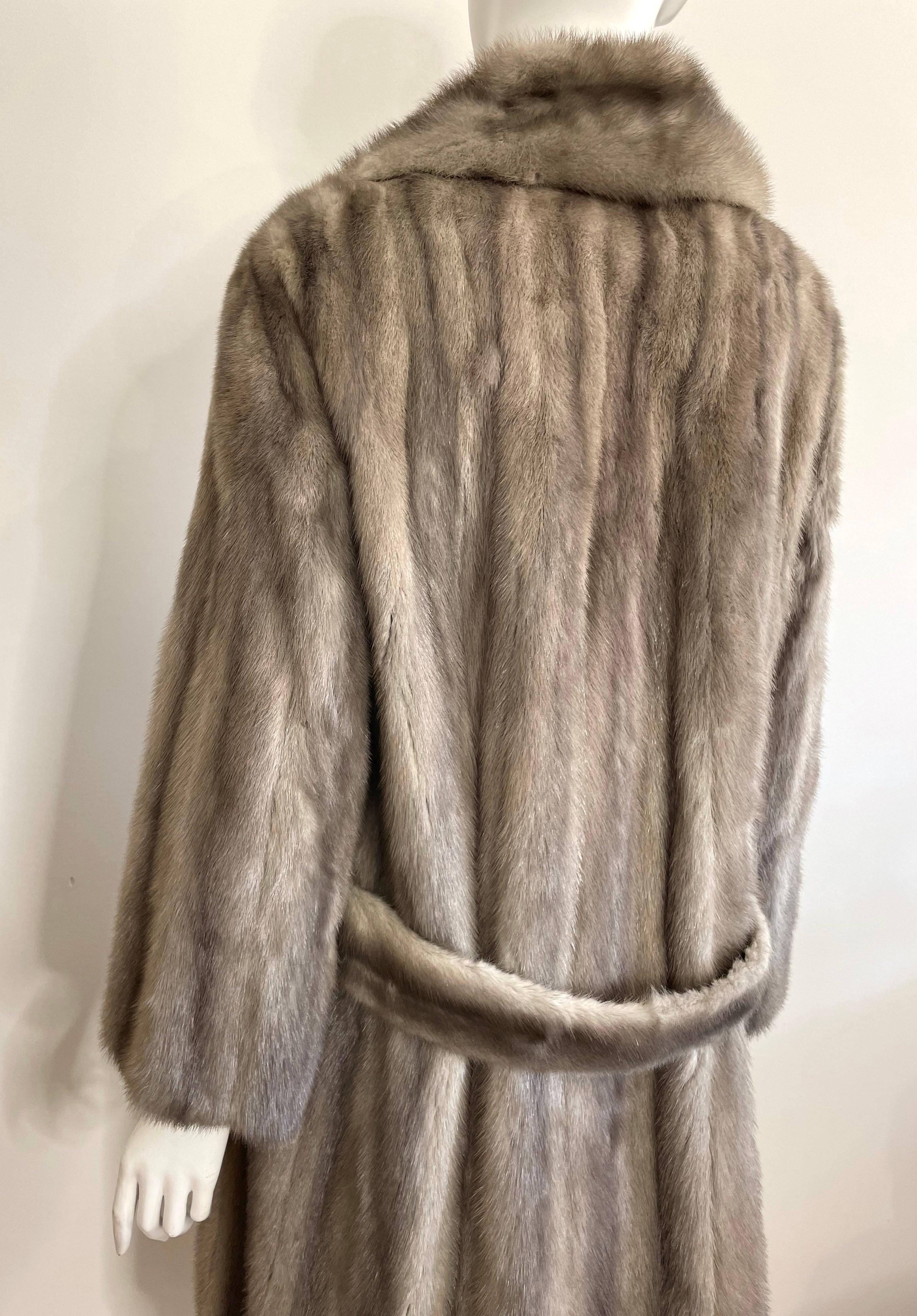 Abrigo Cochecito Visón Chaqueta Plata Emba Natural Gunmetal en venta 2