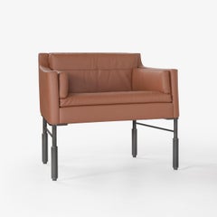Gunmetal Steel Altai Easy Chair by A. Jacob Marks