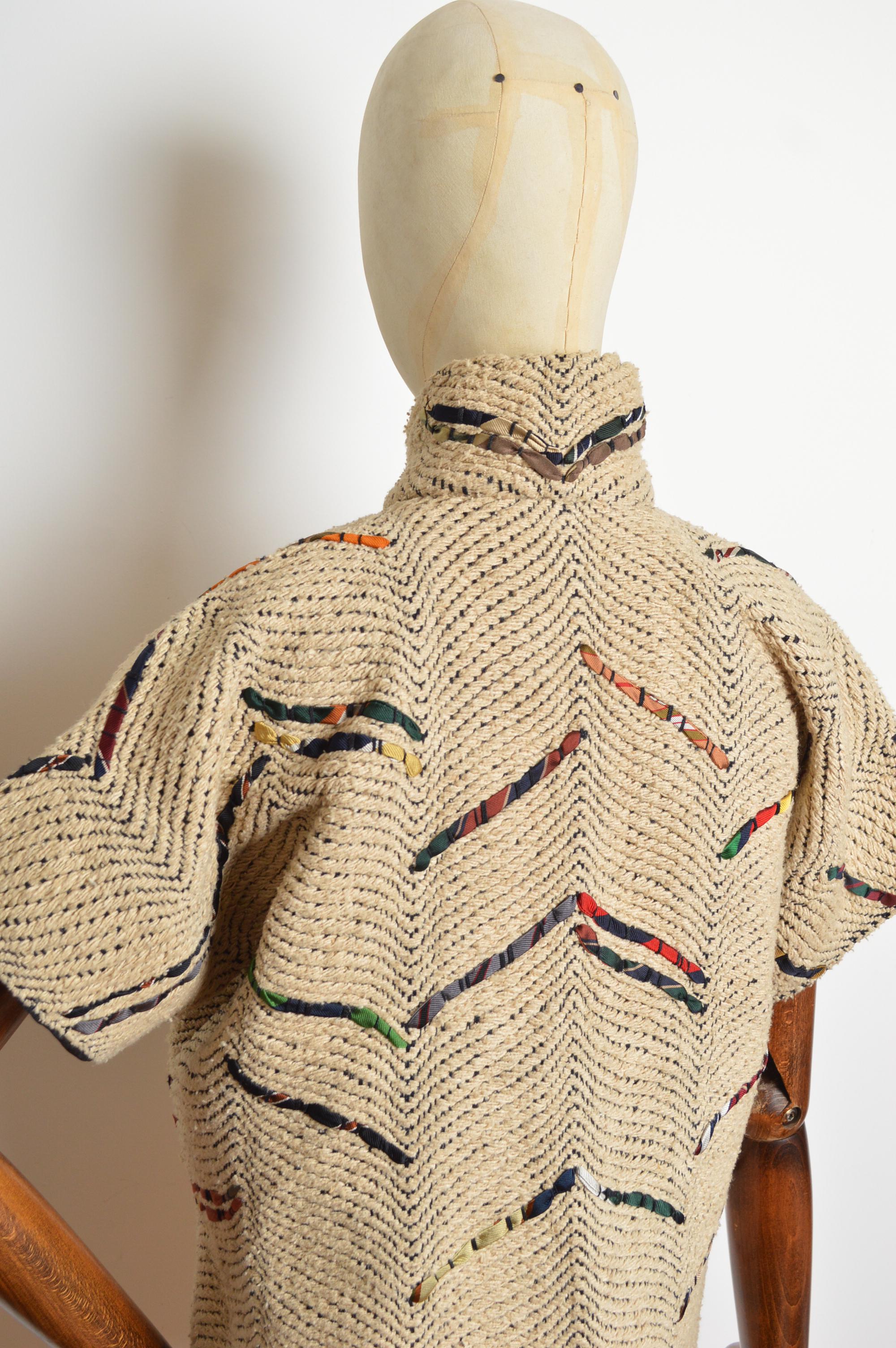 GUNN Trigère of Beverley Hills Woven Construction Fitted Cream Jacket (veste cintrée de couleur crème) en vente 8