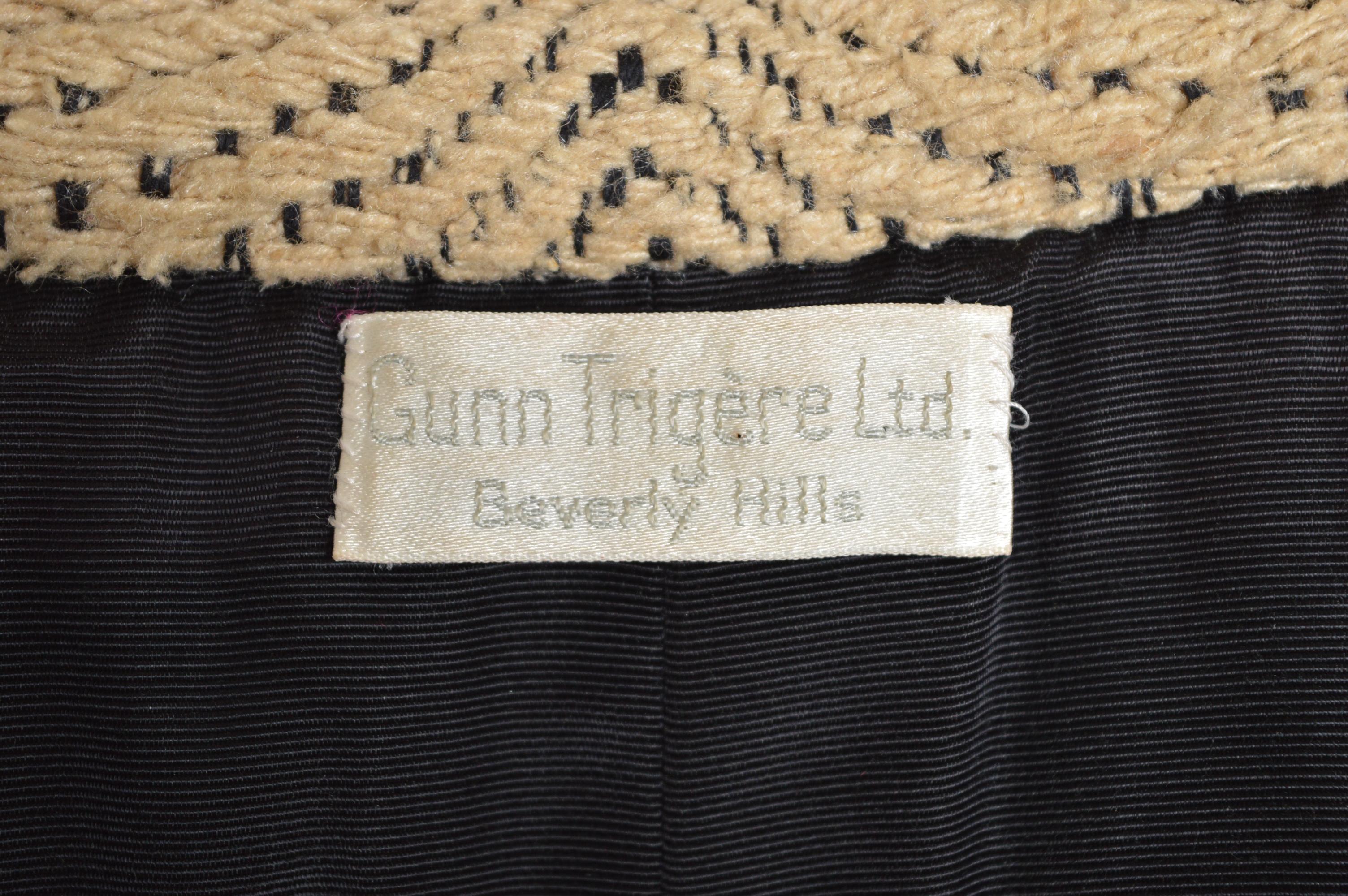 GUNN Trigère of Beverley Hills Woven Construction Fitted Cream Jacket (veste cintrée de couleur crème) en vente 11