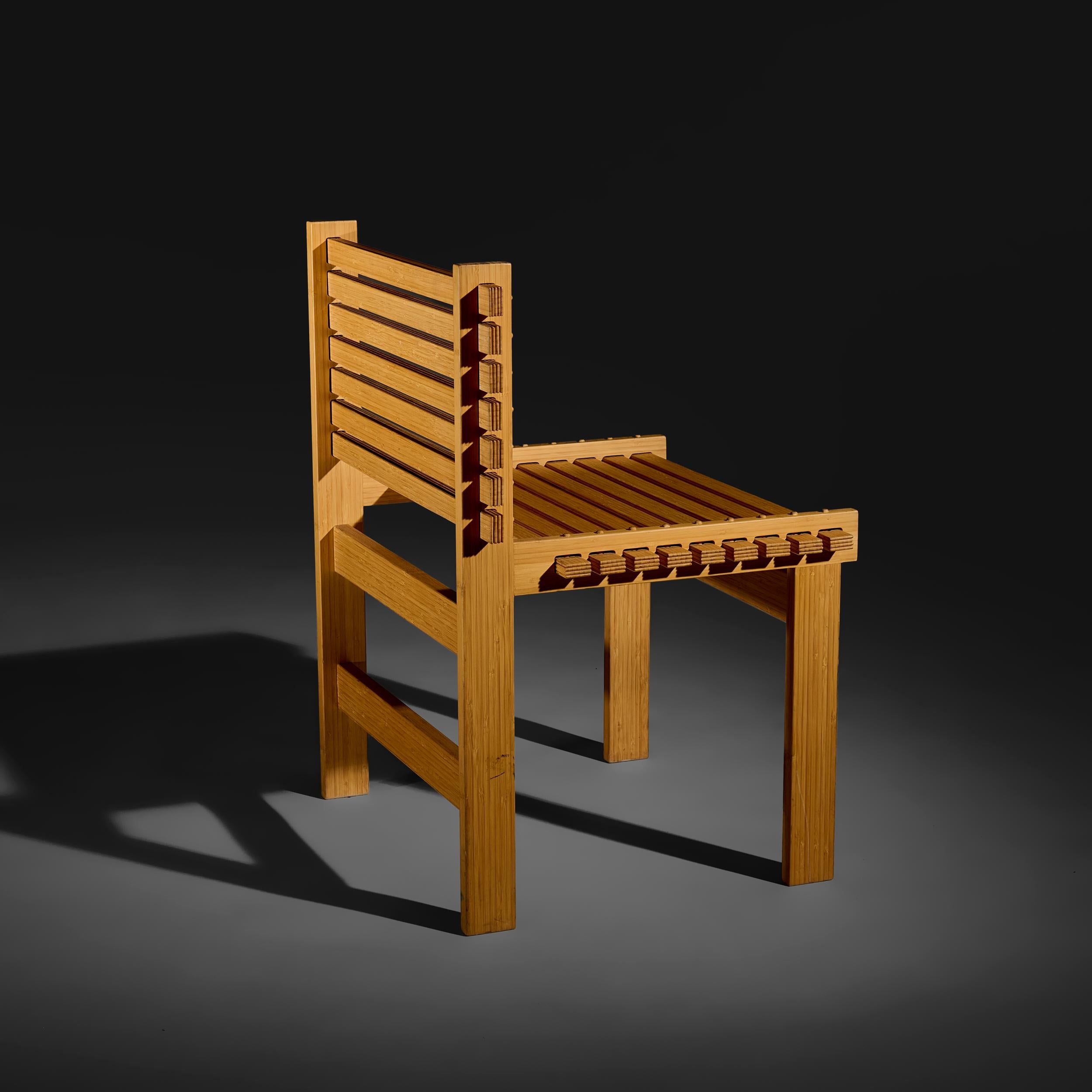 Gunnar Aagaard Andersen: Lamella-Stühle für Niels Roth Andersen, Dänemark, um 1985 (Asche)
