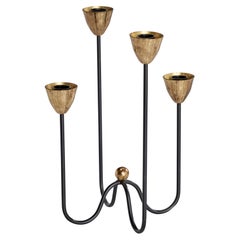 Gunnar Ander, Candelabra, Brass, Metal, Sweden, 1950s