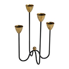 Gunnar Ander, Candelabra, Metal and Brass, Sweden, 1950s