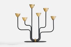 Gunnar Ander, Kandelaber, Metall, Messing, Schweden, 1950er Jahre