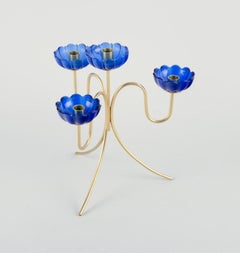 Gunnar Ander for Ystad Metall. Brass candle holder for four candles.