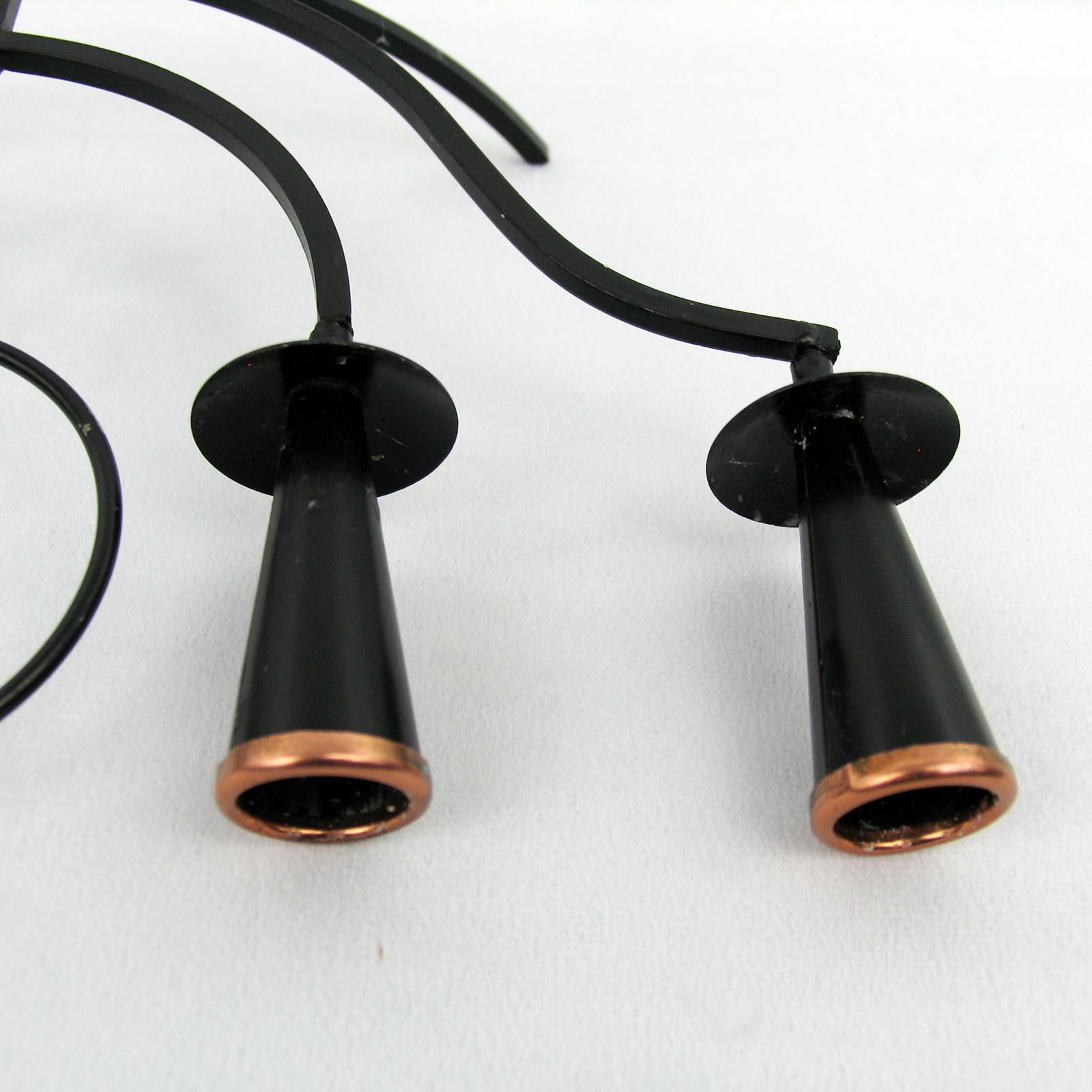 Gunnar Ander for Ystad Metall, Swedish Modernist Four-Light Candlestick, 1950s For Sale 3