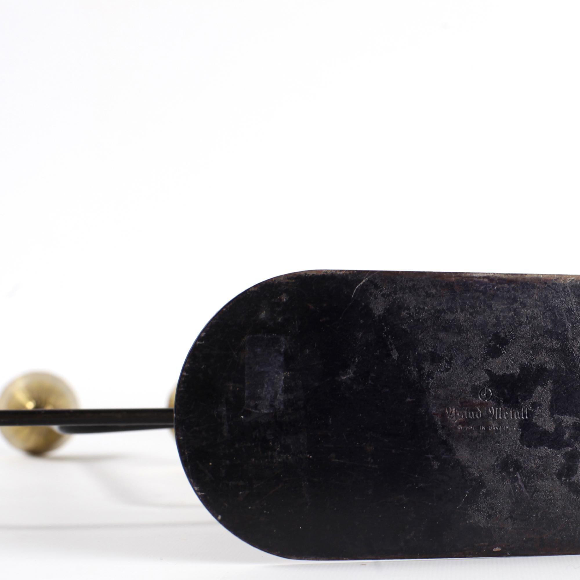 Grand candélabre Gunnar Ander pour Ystad Metall, Suède, années 1960 en vente 4