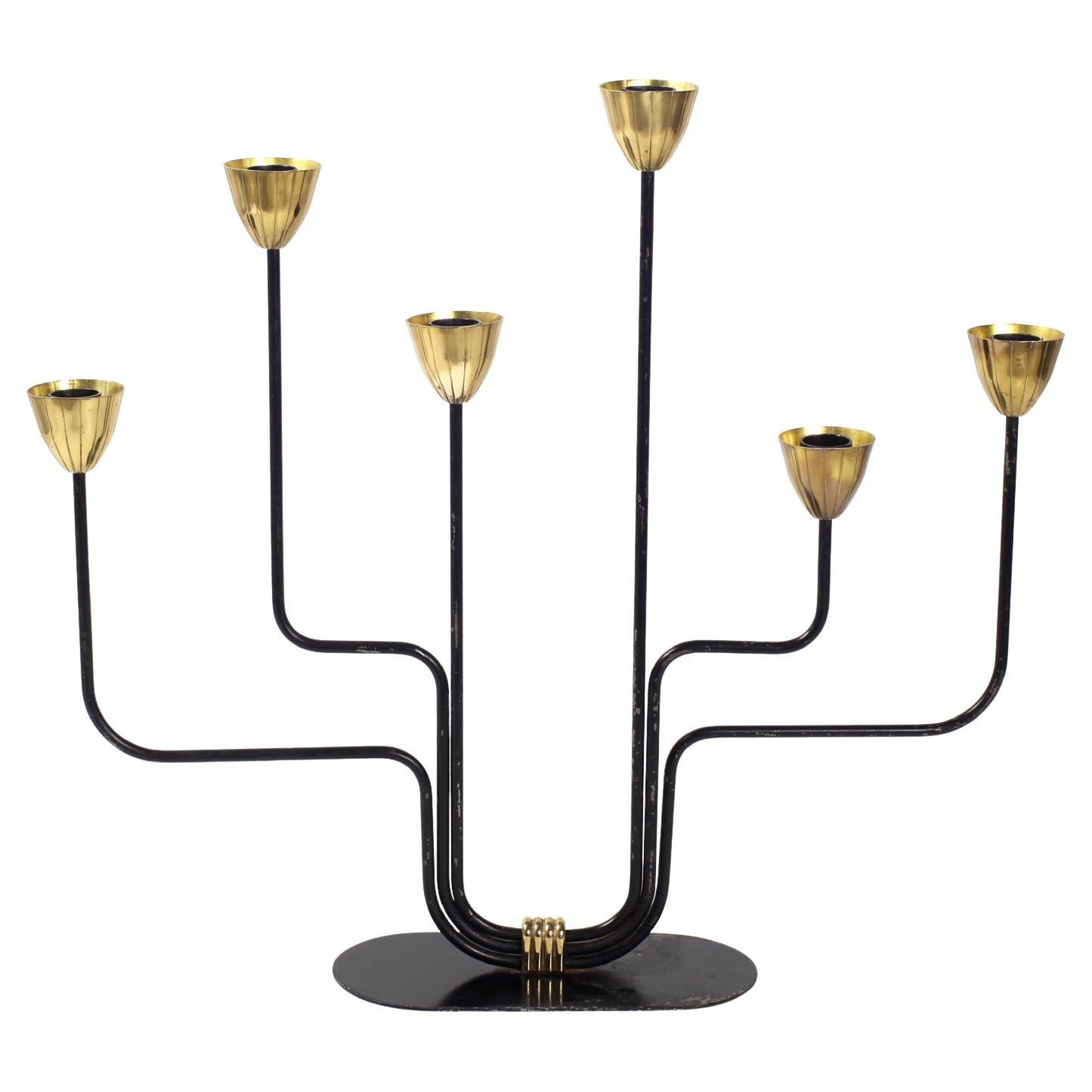 Grand candélabre Gunnar Ander pour Ystad Metall, Suède, années 1960
