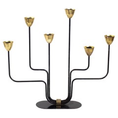 Grande candelabro di Gunnar Ander per Ystad-Metall, Svezia, anni '60