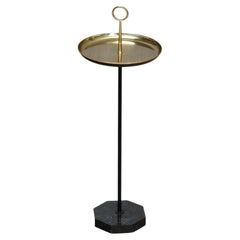 Gunnar Ander Side/Drinks Table in Brass and Black Marble, Ystad Metall, 1950s