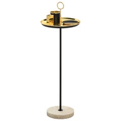 Gunnar Ander Side Table with Accessories Produced by Ystad Metall