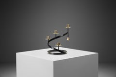 Gunnar Ander "Sonata" Candle Holder for Ystad Metall, Sweden 1950s