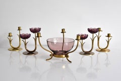 Gunnar Ander Ystad Metall Schweden Candelabro de latón