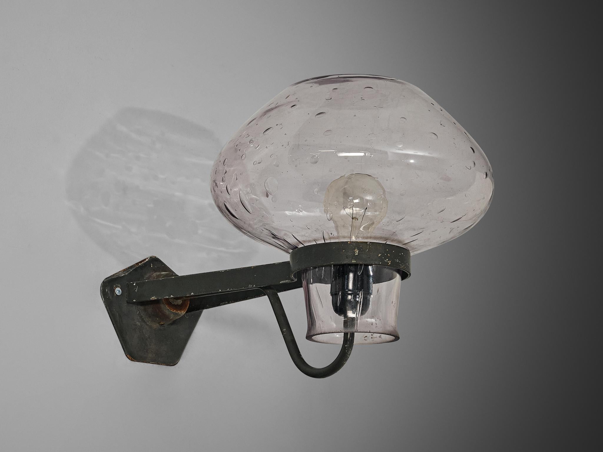 Gunnar Asplund pour ASEA Applique en verre soufflé et métal en vente 1