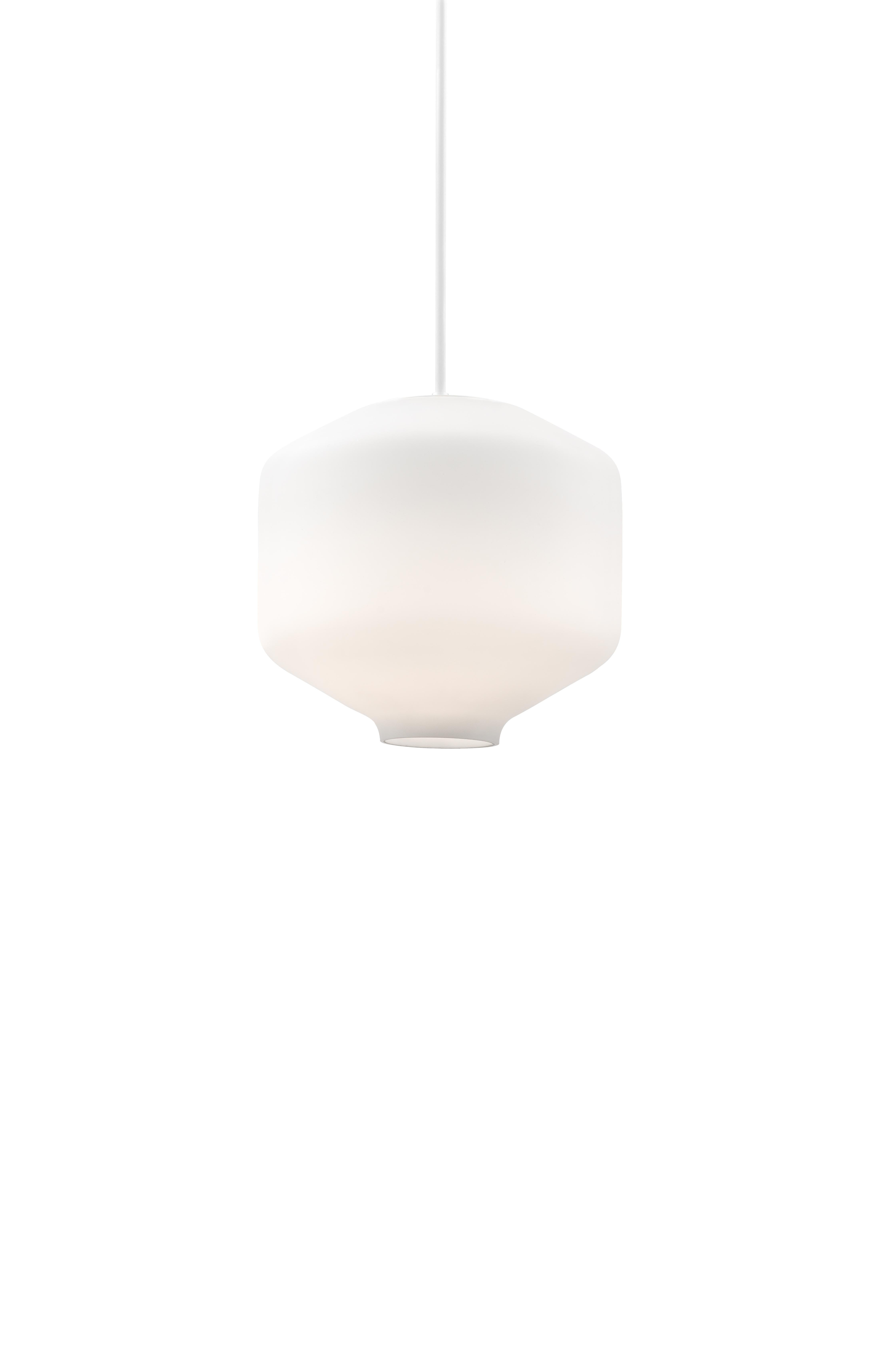 Modern Gunnar Asplund GA7 Pendant Lamp Mouthblown Opaque Glass, Designed in 1930´s For Sale