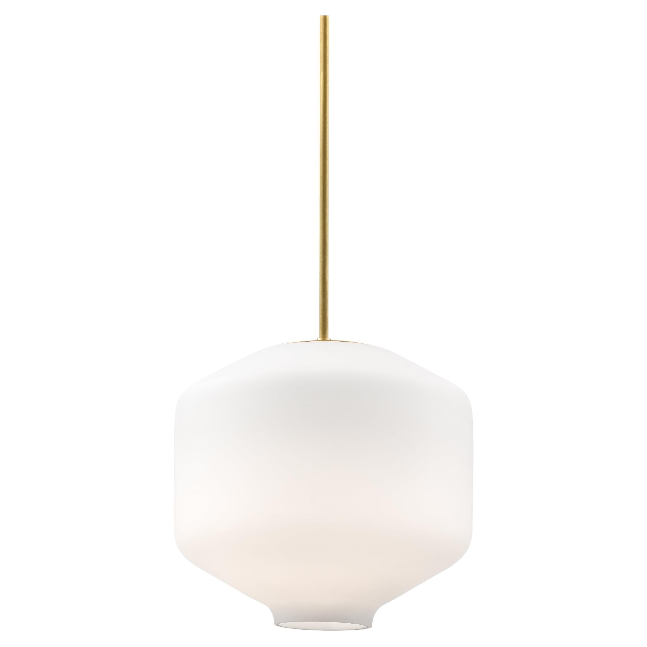 Gunnar Asplund GA7 Pendant Lamp Mouthblown Opaque Glass, Designed in 1930´s