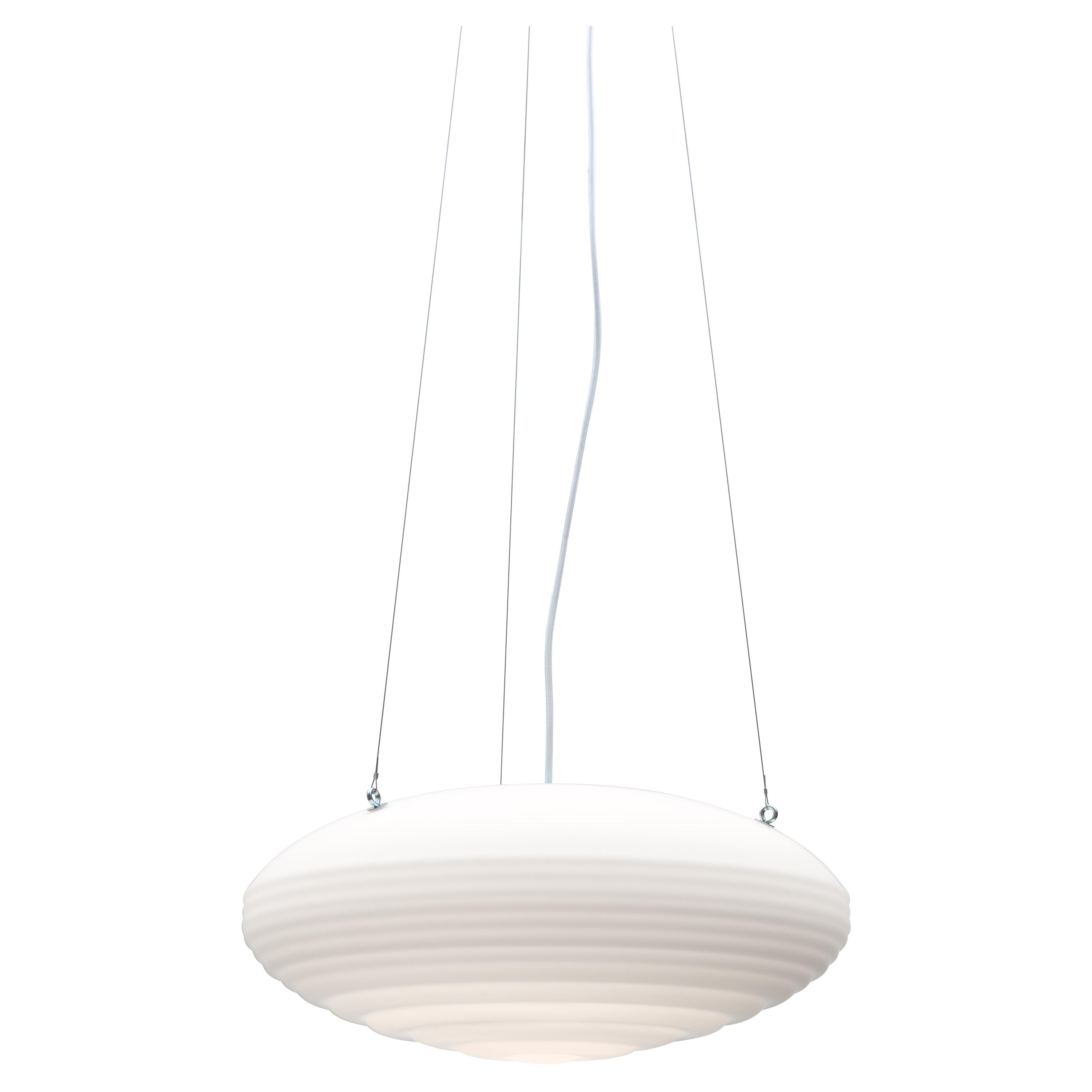 Gunnar Asplund GA8 Pendant Lamp Mouthblown Opaque Glass, Designed in 1930´s For Sale