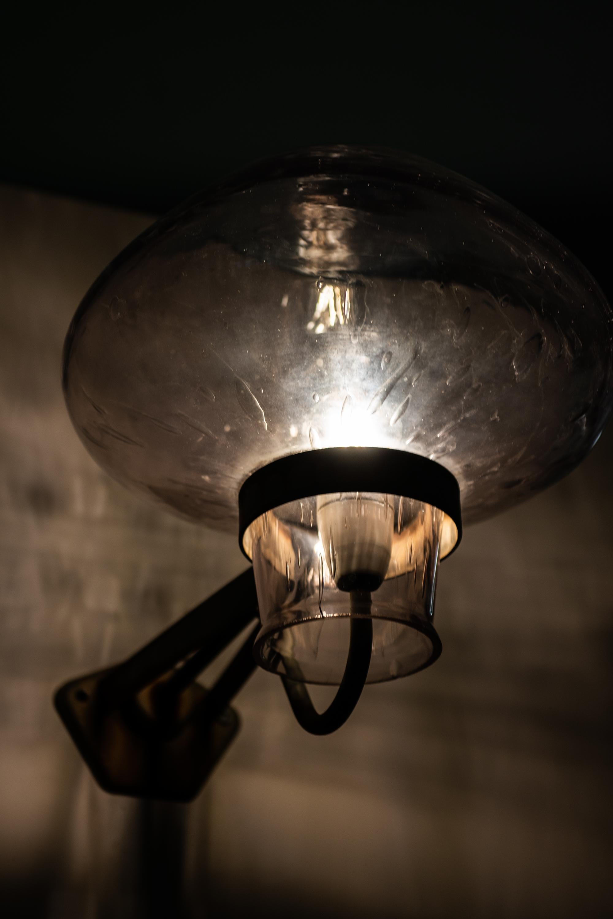 Gunnar Asplund Large Outdoor Wall Lamps by ASEA in Sweden 1