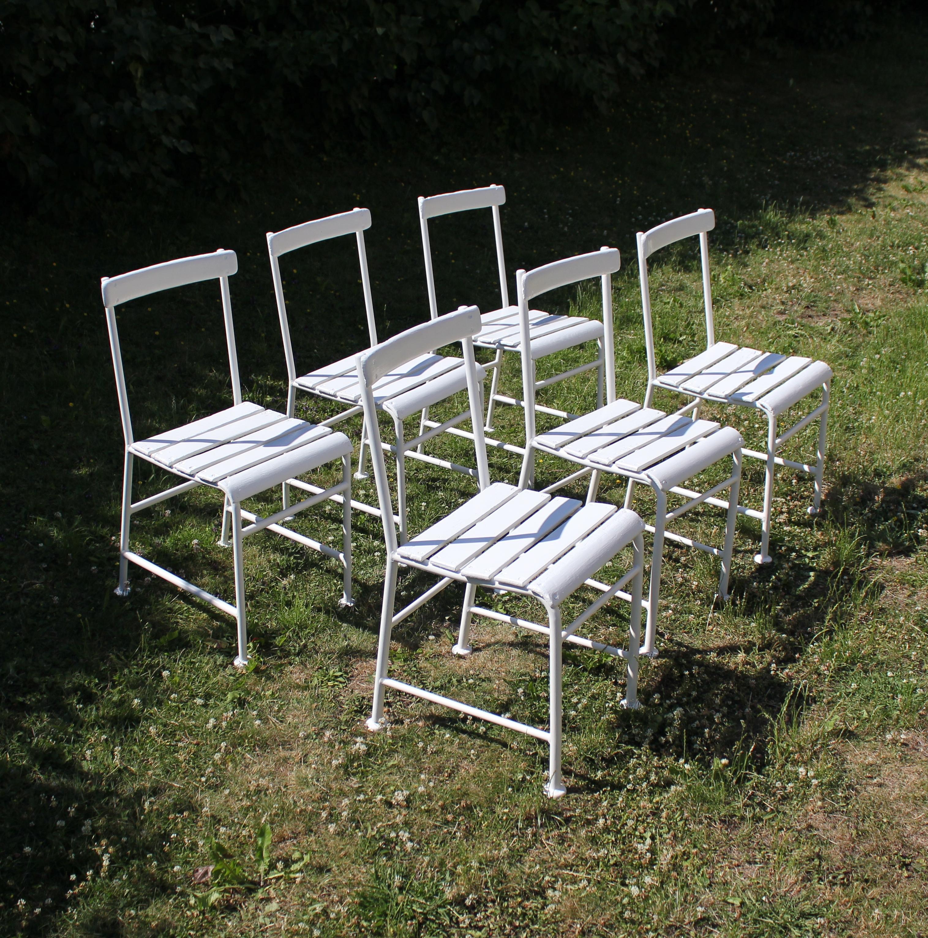 Scandinavian Modern Gunnar Asplund, Set of 6 Garden Chairs for Iwan B. Giertz, 1930s