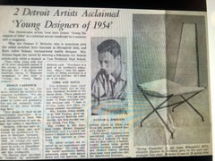 Architektonischer Stuhl aus Eisen und String von Gunnar Birkerts, 20. Jahrhundert