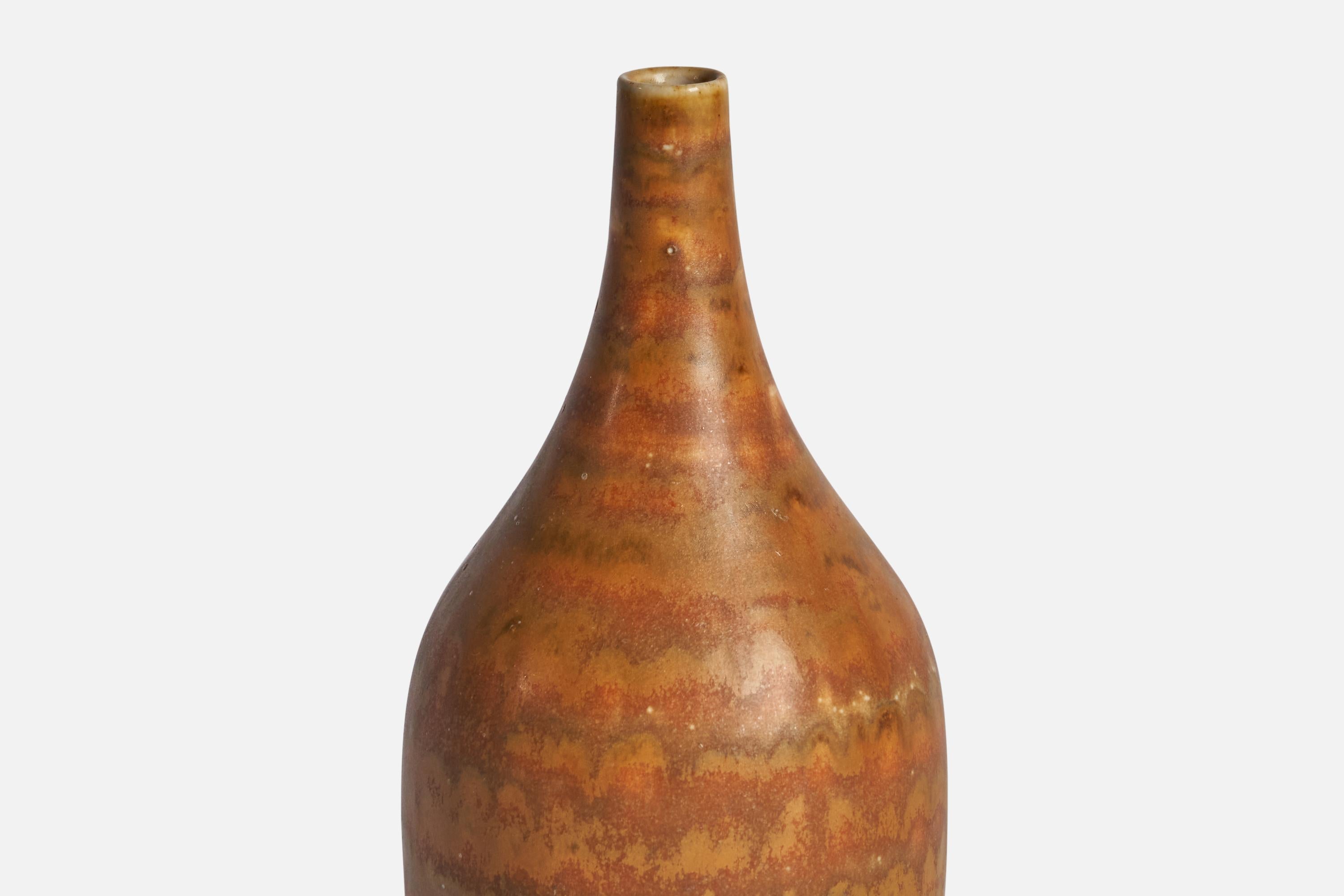 Swedish Gunnar Borg, Small Vase, Stoneware, Sweden, 1960s For Sale