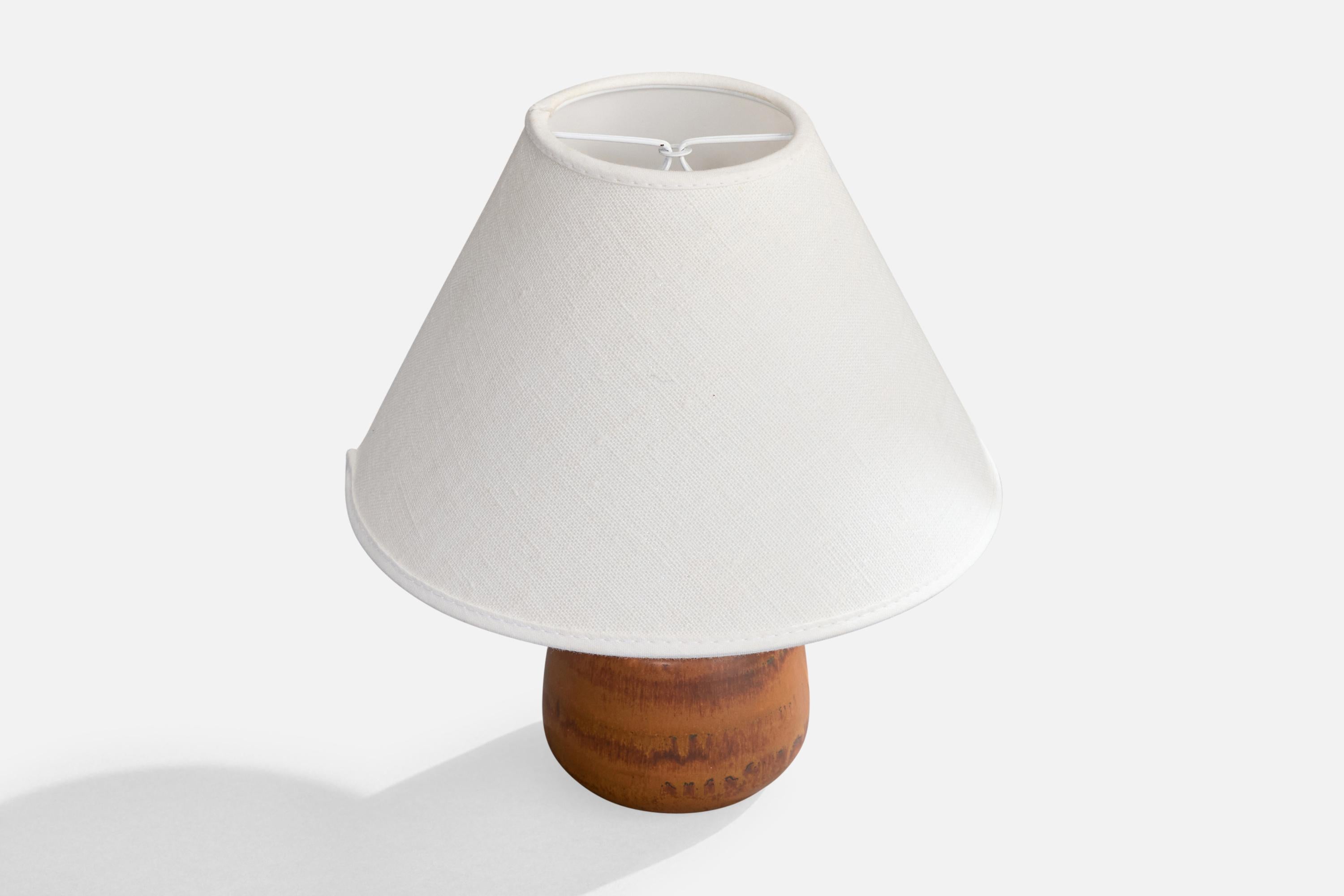 Mid-Century Modern Gunnar Borg, lampe de table, grès, Suède, années 1960 en vente