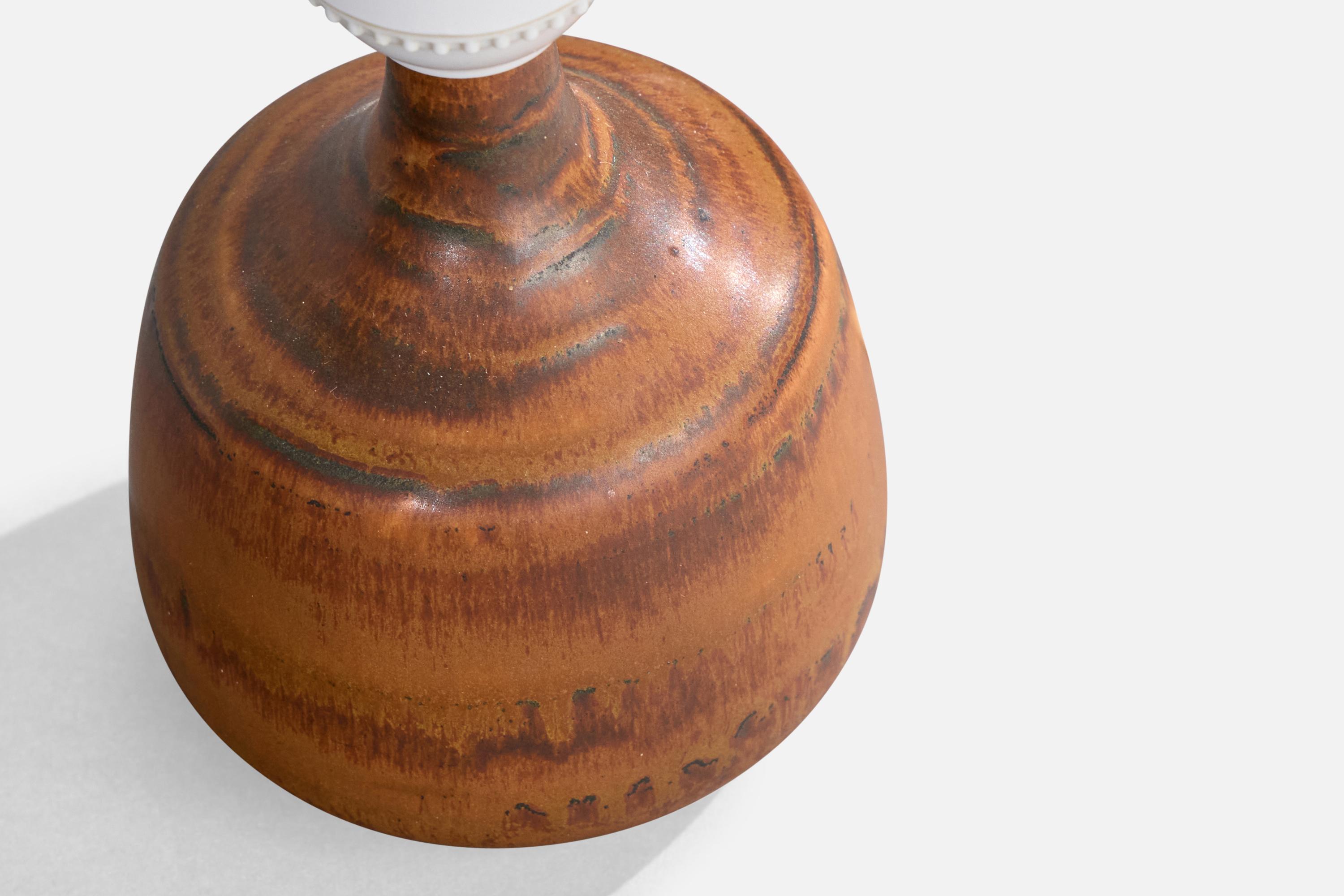 Suédois Gunnar Borg, lampe de table, grès, Suède, années 1960 en vente