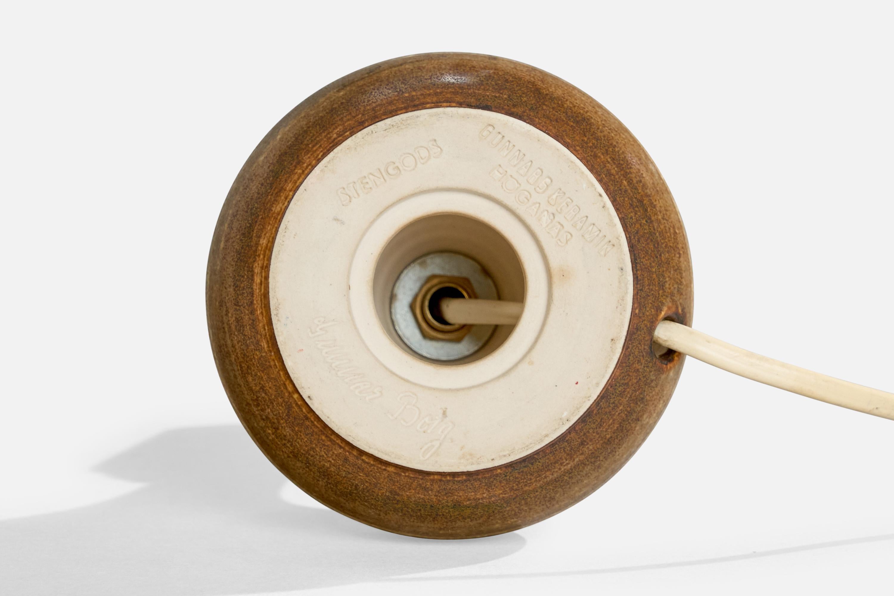 Milieu du XXe siècle Gunnar Borg, lampe de table, grès, Suède, années 1960 en vente
