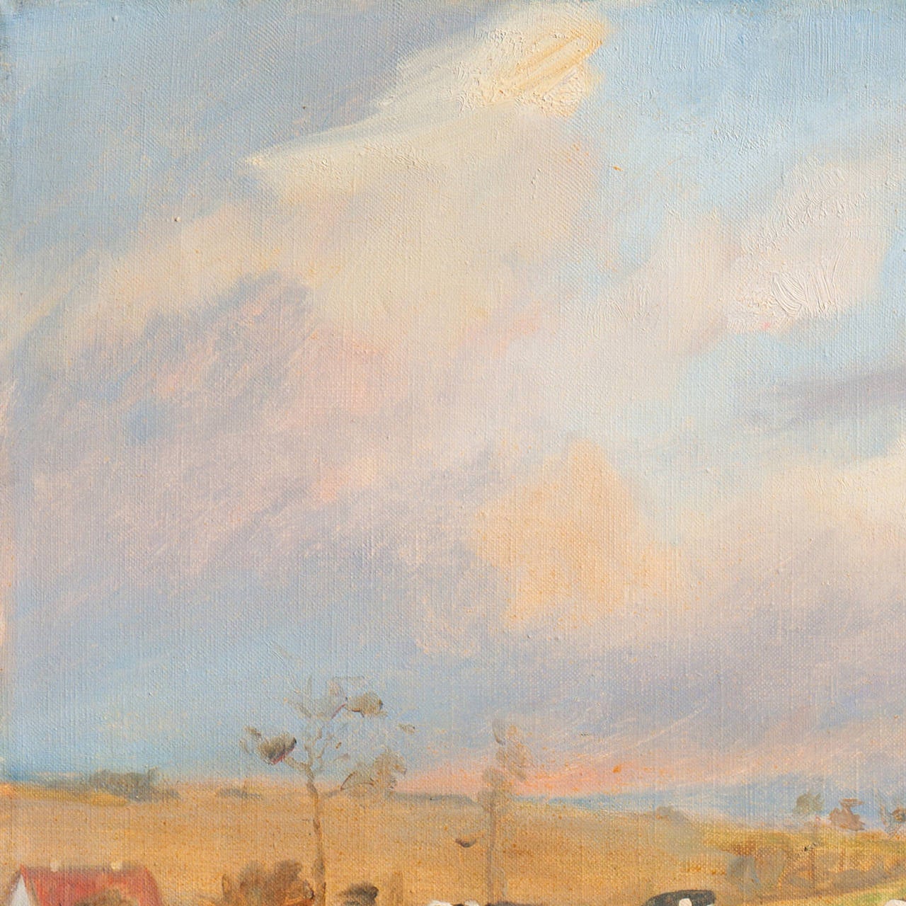 'Cattle at Pasture', Danish Impressionist Landscape oil, Paris, France For Sale 2