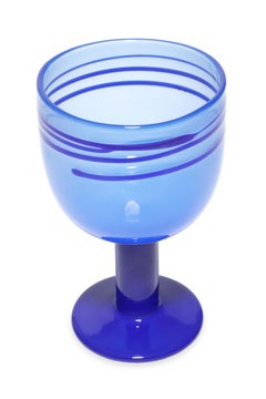 Gunnar Cyren Blue "Pop" Goblet for Orrefors, circa 1966