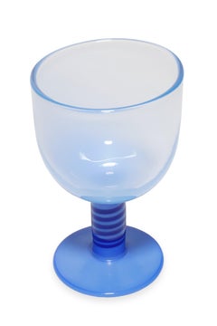 Gunnar Cyren Light Blue "Pop" Goblet for Orrefors, circa 1967