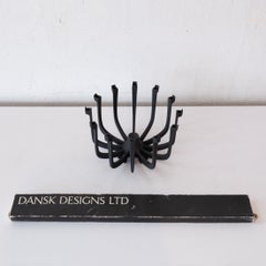 Gunnar Cyren Lysestager Iron Candle Holder and Candles by Dansk