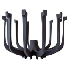 Gunnar Cyren Lysestager Iron Candle Holder and Candles by Dansk
