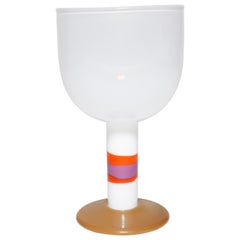 Gunnar Cyren White "Pop" Goblet for Orrefors, circa 1968