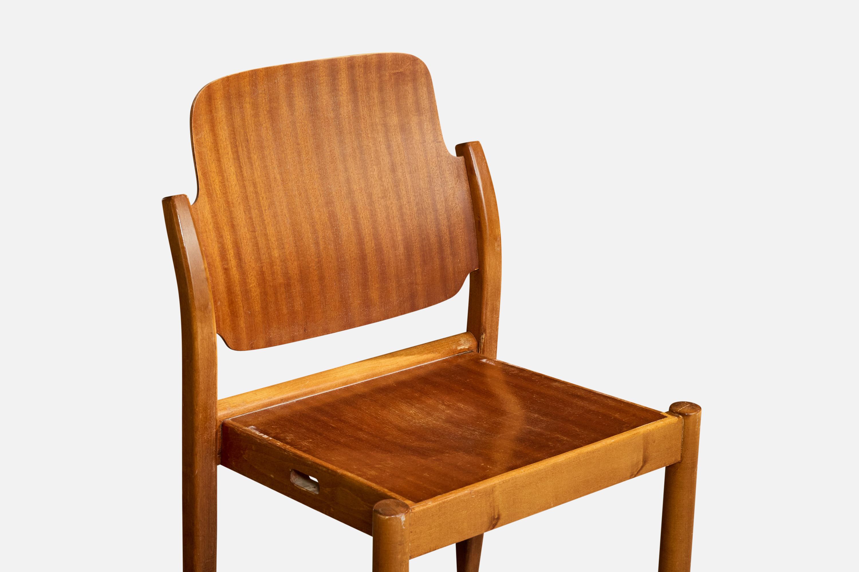 Gunnar Eklöf, Dining Room Chairs, Birch, Mahogany, Finland, 1953 en vente 3