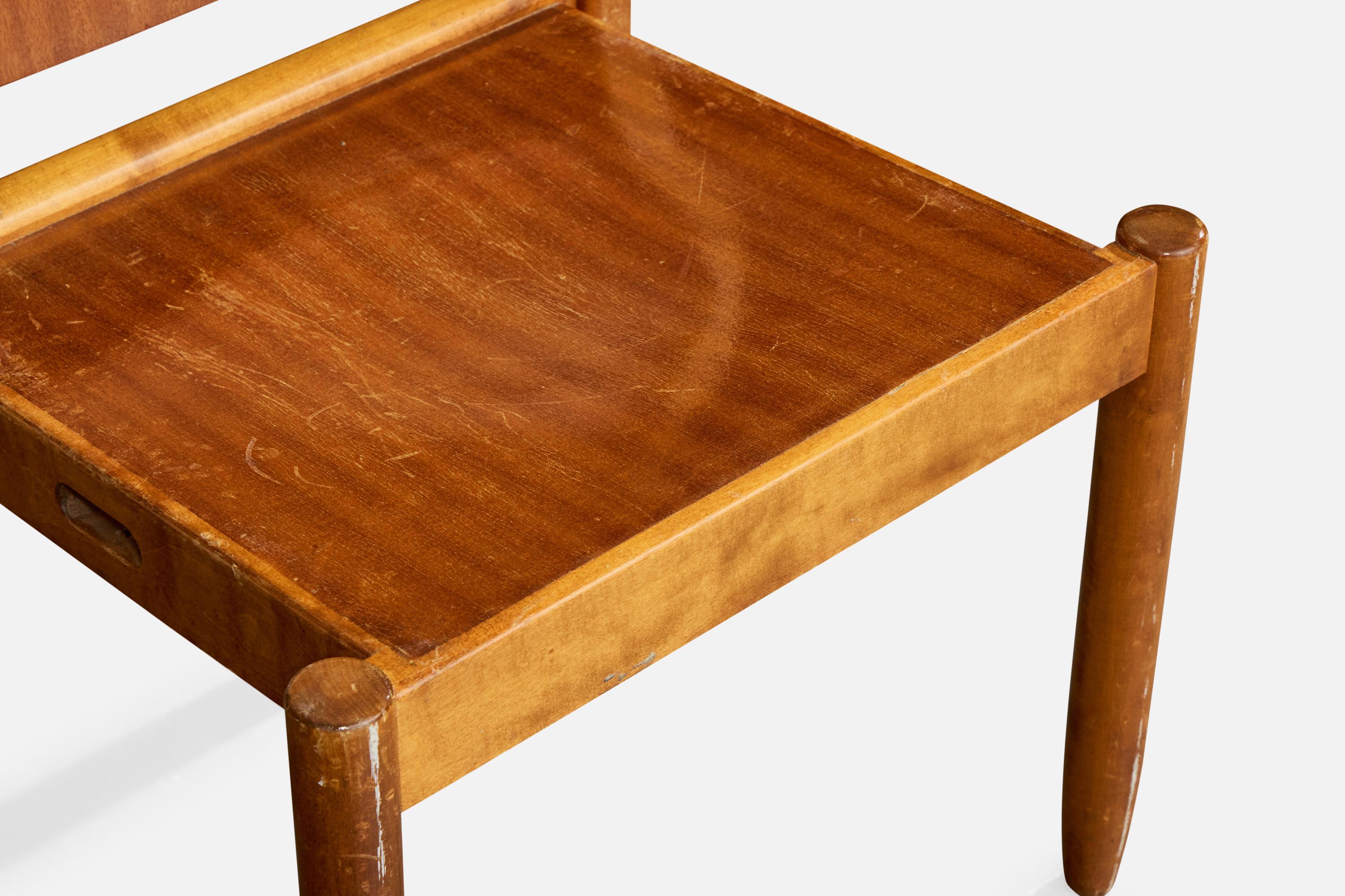 Gunnar Eklöf, Dining Room Chairs, Birch, Mahogany, Finland, 1953 in vendita 5