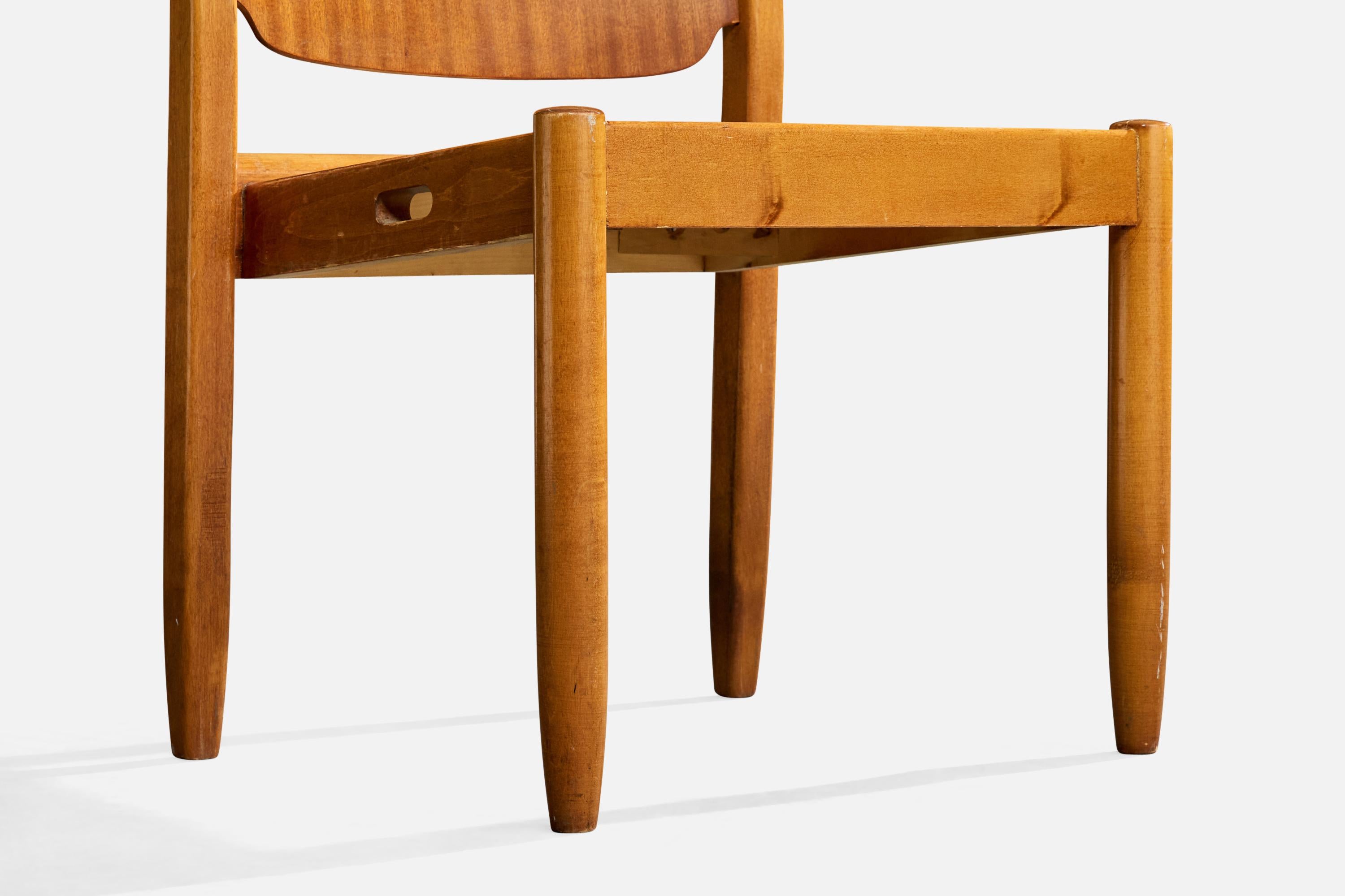 Gunnar Eklöf, Dining Room Chairs, Birch, Mahogany, Finland, 1953 en vente 7