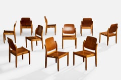 Gunnar Eklöf, Dining Room Chairs, Birch, Mahogany, Finland, 1953