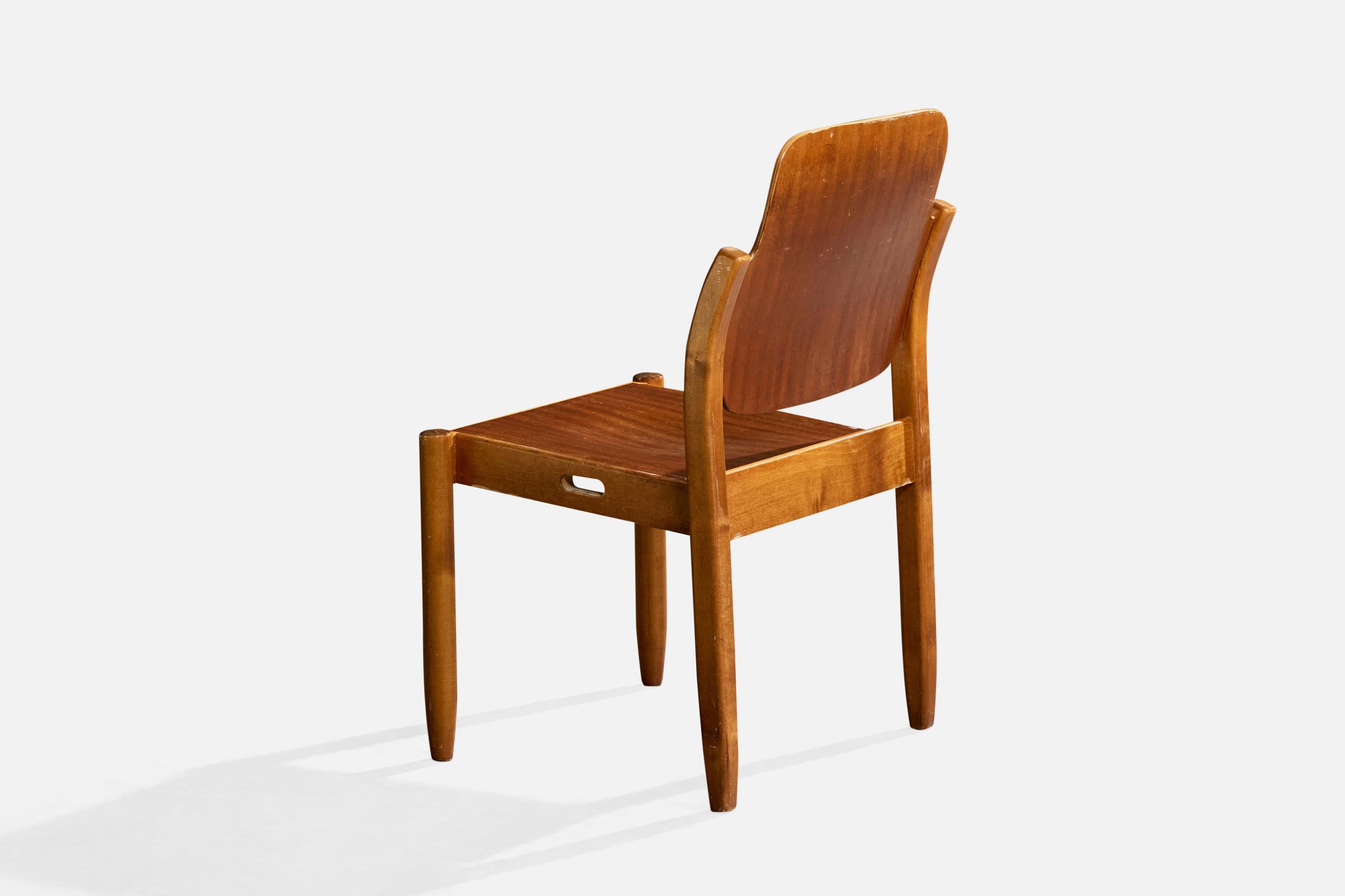 Gunnar Eklöf, Dining Room Chairs, Birch, Mahogany, Finland, 1953 en vente 1