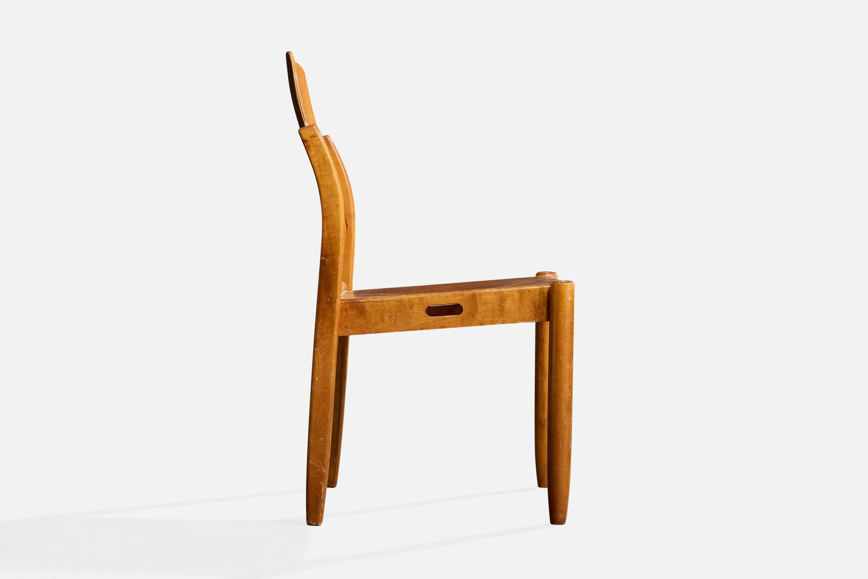 Gunnar Eklöf, Dining Room Chairs, Birch, Mahogany, Finland, 1953 in vendita 2