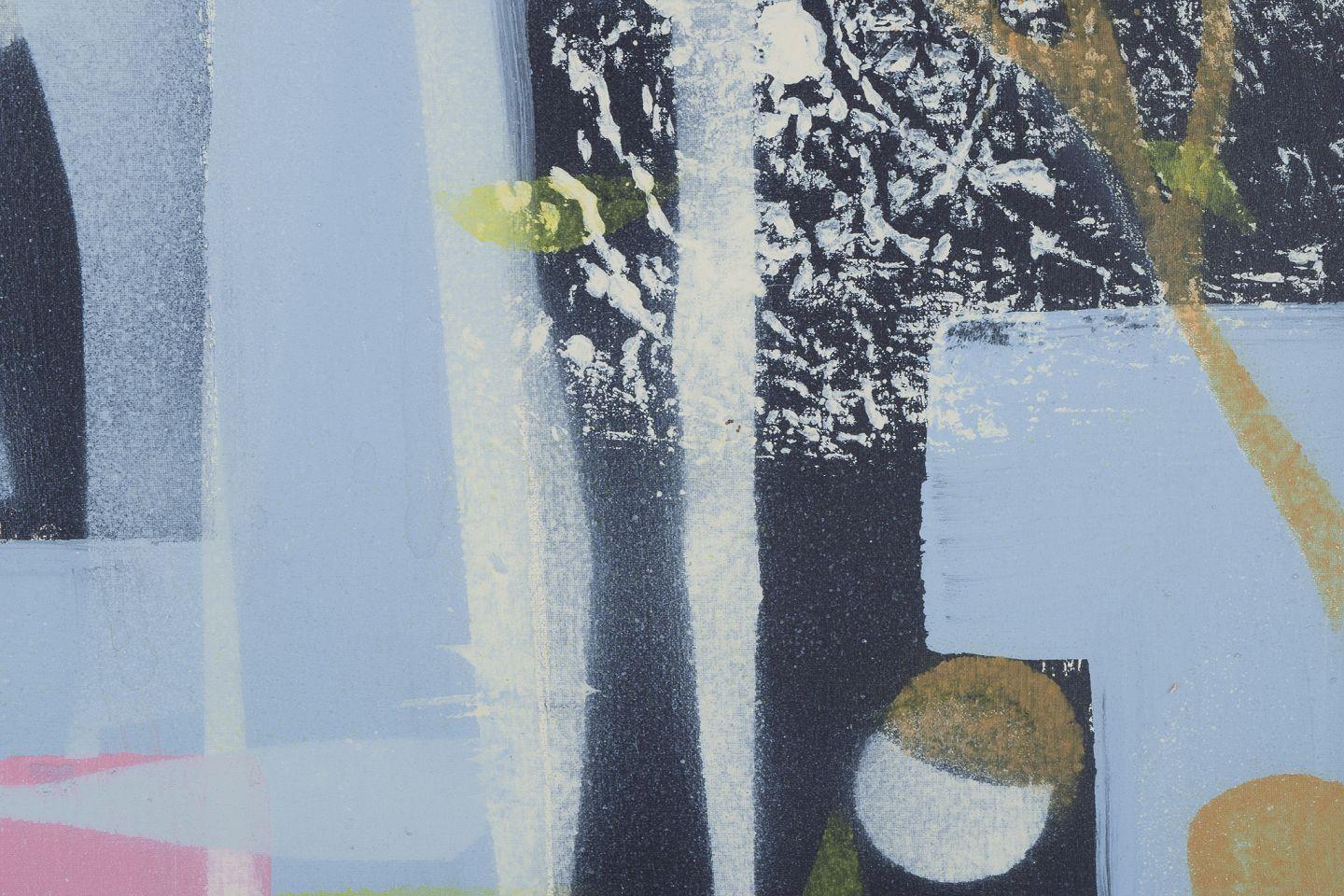 Gunnar Fohlin, schwedischer Künstler. Öl auf Leinwand. Abstrakte Komposition, 1970 (Schwedisch) im Angebot