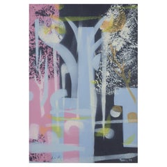 Gunnar Fohlin, schwedischer Künstler. Öl auf Leinwand. Abstrakte Komposition, 1970