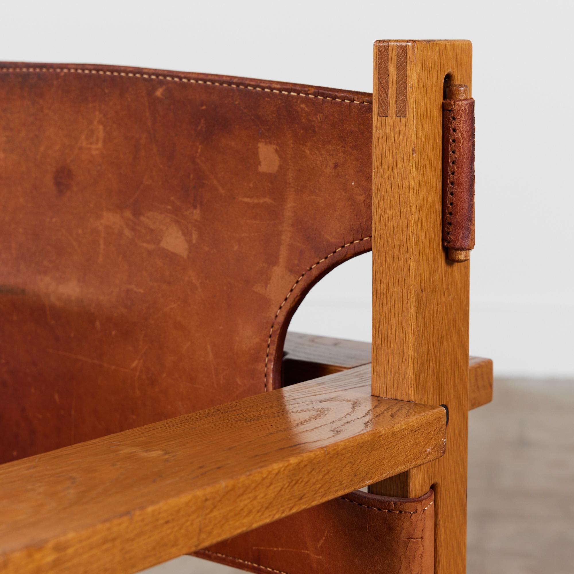 Gunnar H. Guðmundsson Leather Sling Chair For Sale 7