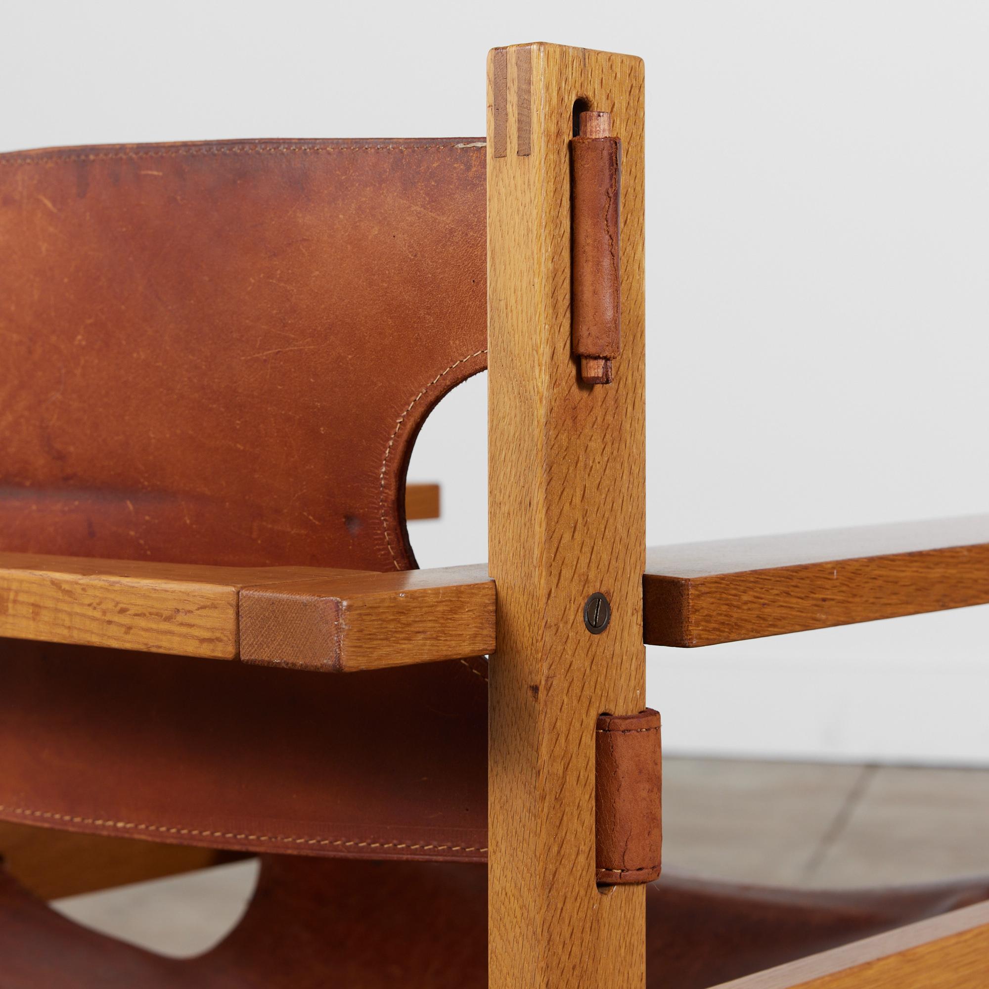 Gunnar H. Guðmundsson Leather Sling Chair For Sale 9