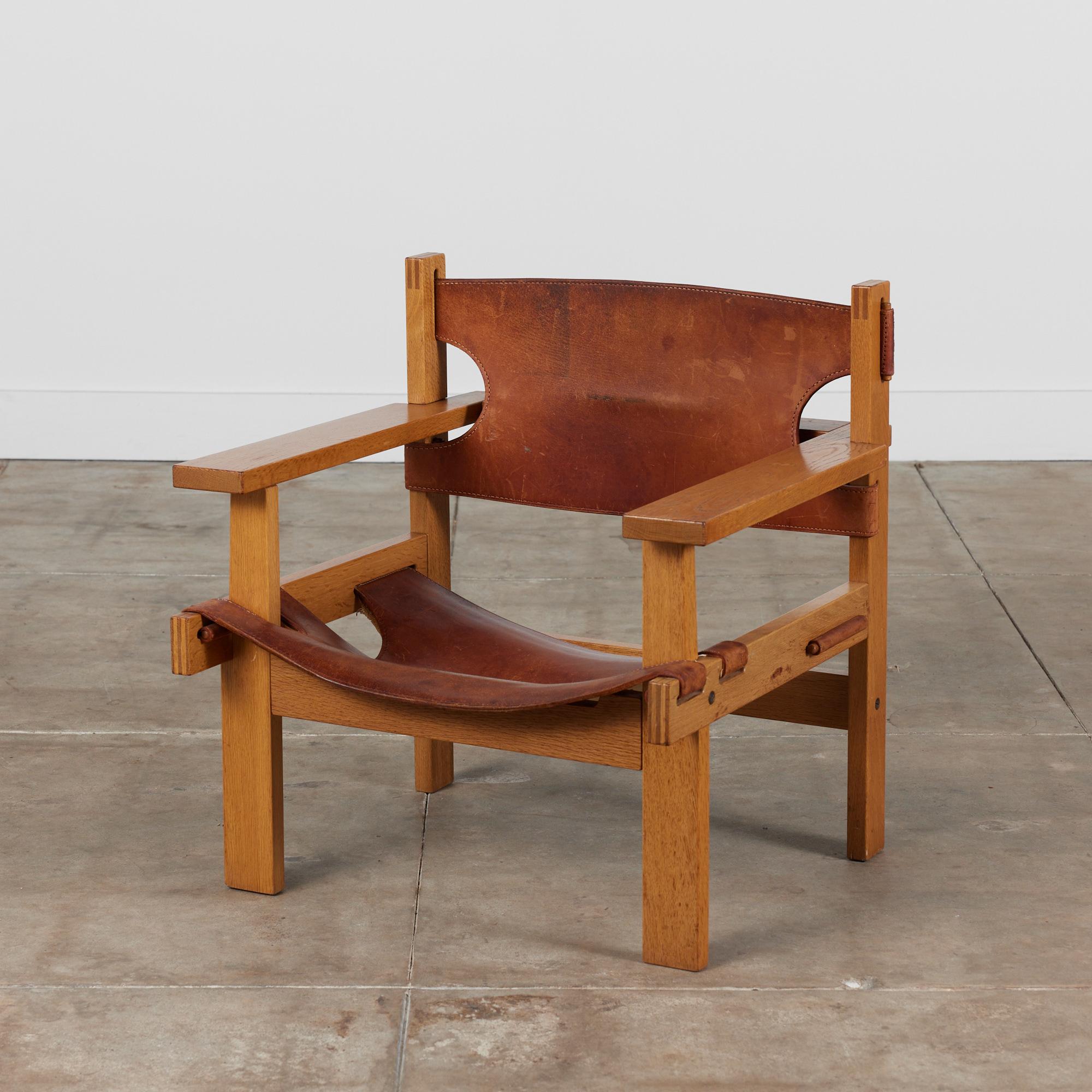Lounge chair by Gunnar H. Guðmundsson, circa 1960s, Iceland. The low slug safari style lounge chair also referred to as the 