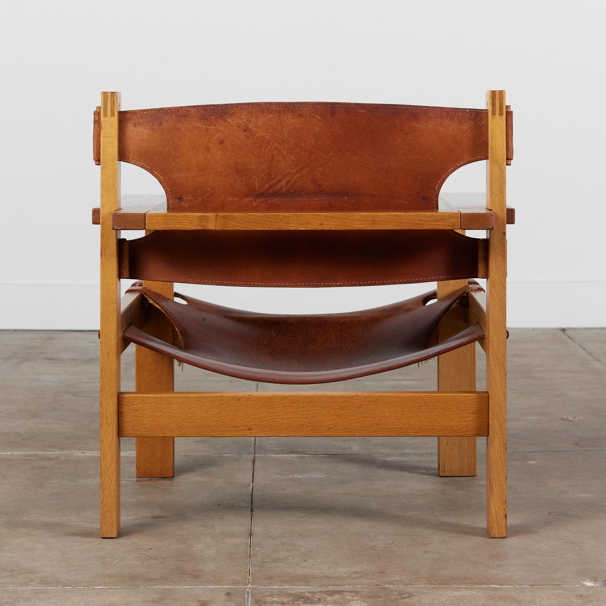Gunnar H. Guðmundsson Leather Sling Chair For Sale 1