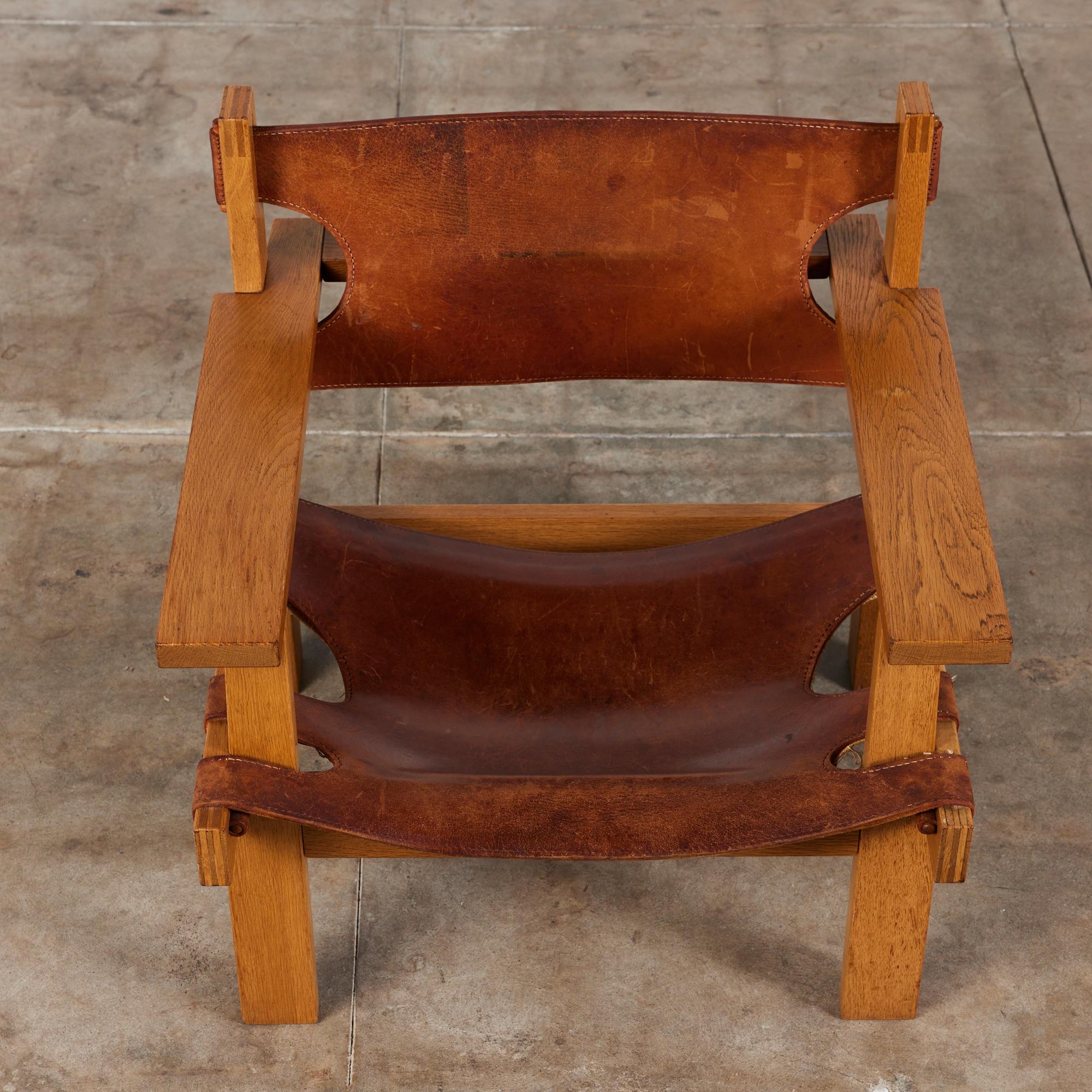 Gunnar H. Guðmundsson Leather Sling Chair For Sale 2
