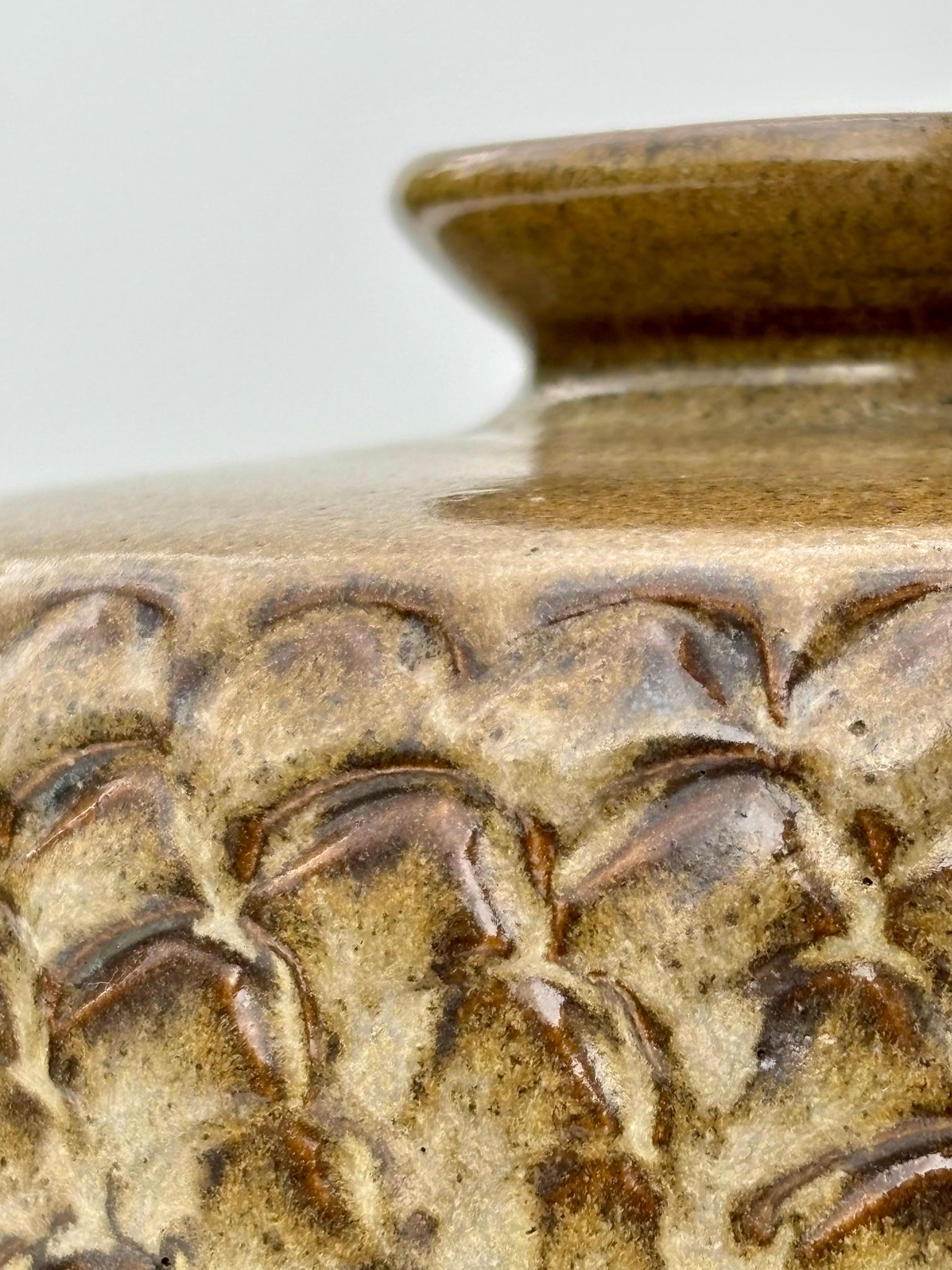 Gunnar Hansson Erdfarbene Vase im Salto-Stil, 1950er Jahre im Angebot 2